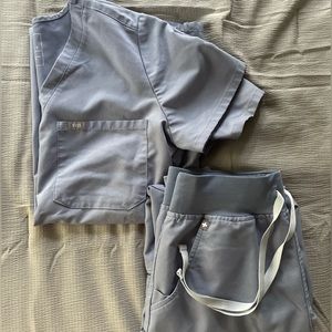 Figs Blue/Purple/Grey Scrubs Set